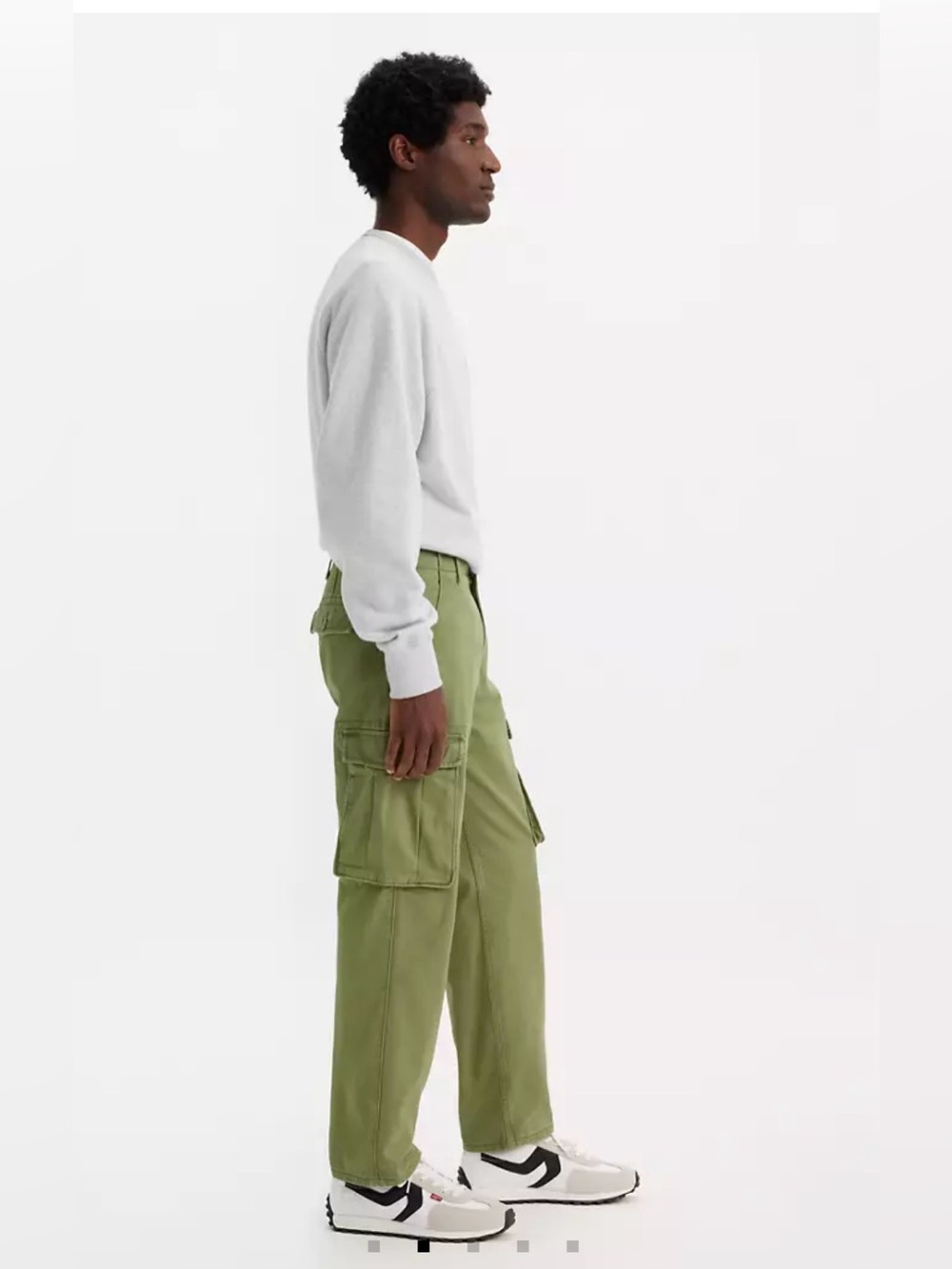 Levi's Light Olive Cargo Pants - Utility Pocket Trousers 100% Cotton Size 32x34